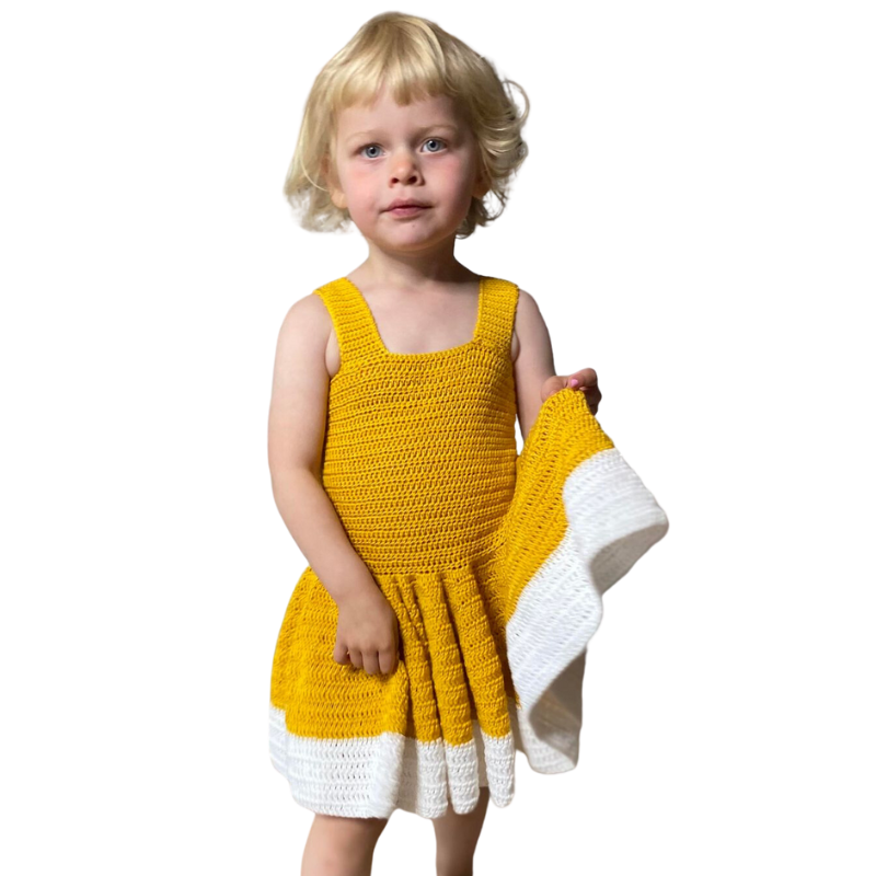 Hæklet Kjole - Hækleopskrift