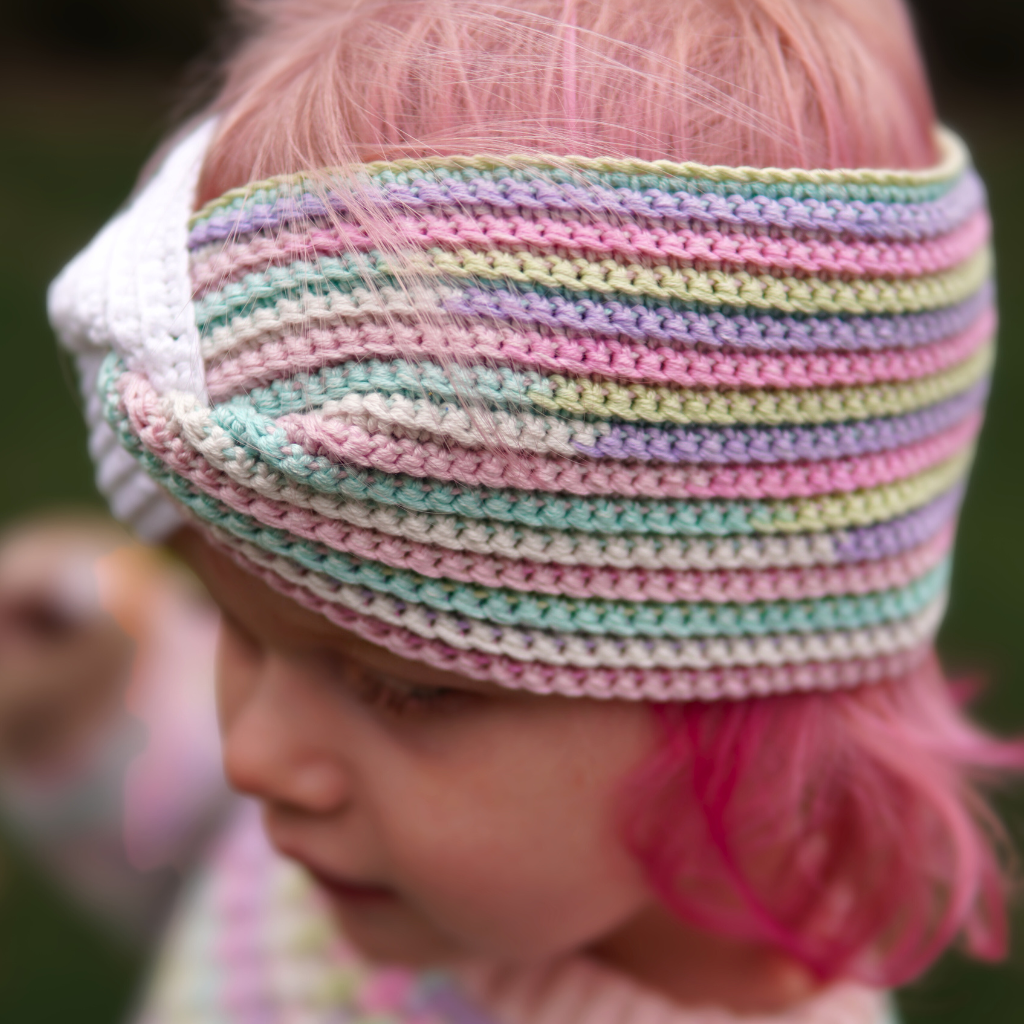 Twistet hæklede ørevarmere