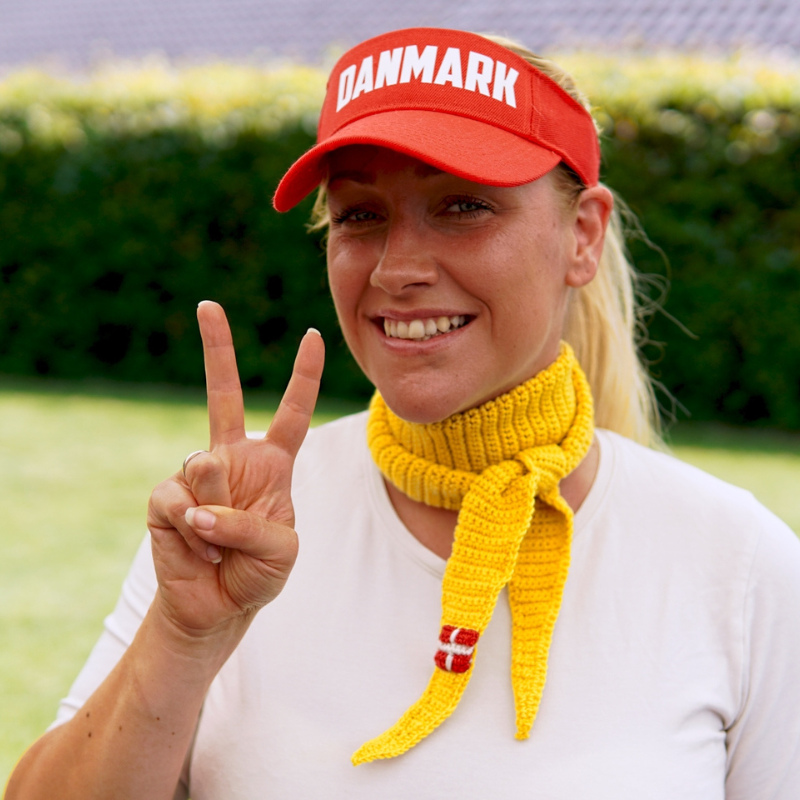 Hæklet tørklæde i Tour de France stil
