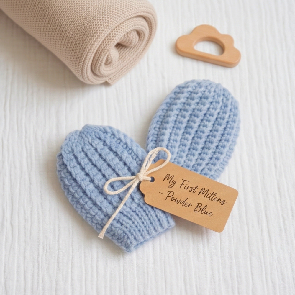 Hæklede babyluffer_hæklede babyvanter