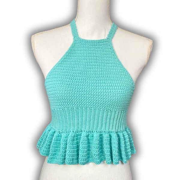 Coster Copenhagen Top - Top Med Flæser i Bright Blue