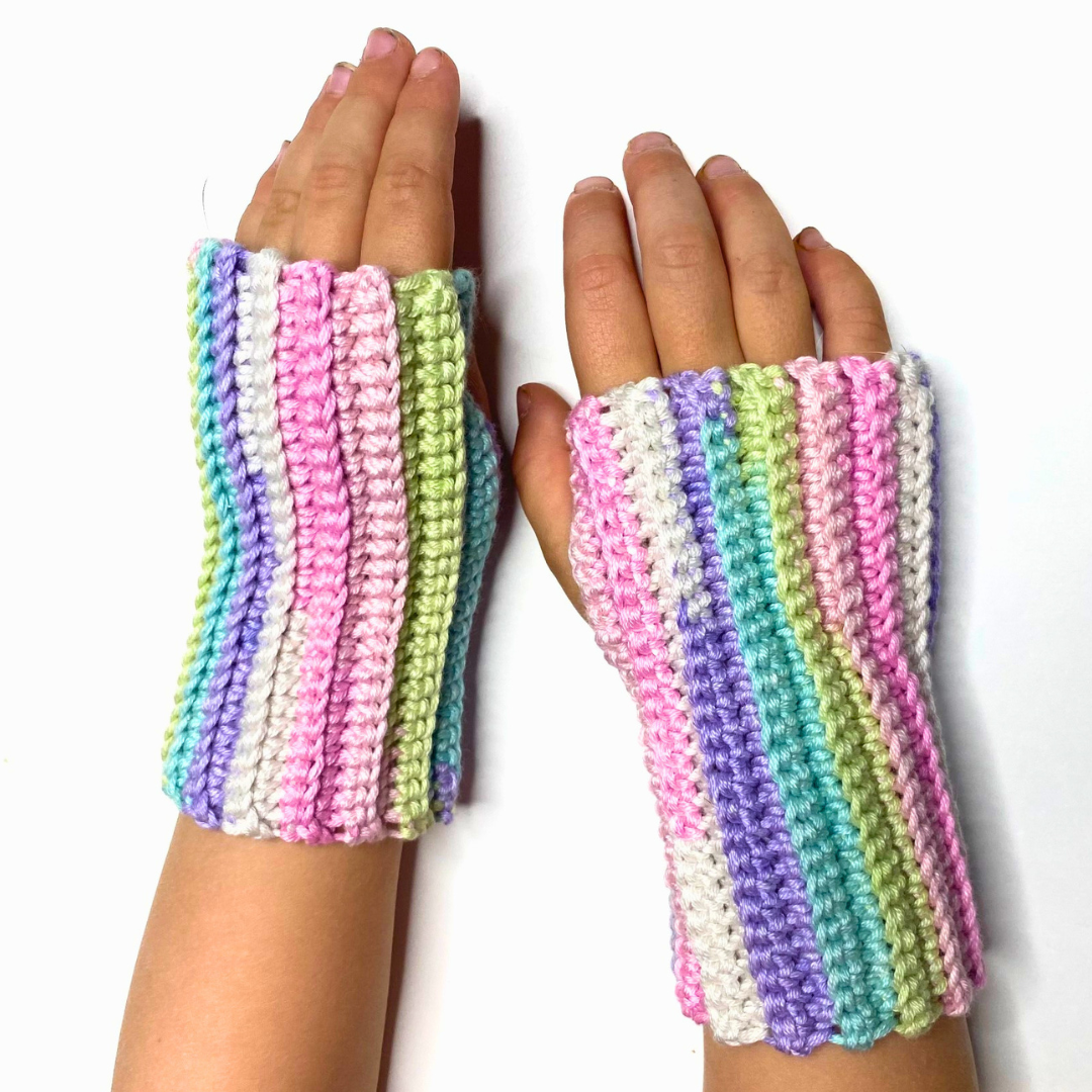 Fingerløse Handsker - Multifarvede