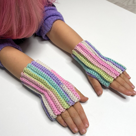 Fingerløse Handsker - Multifarvede
